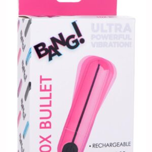 Bang! 10X Vibrating Metallic Rechargeable Bullet Vibrator - Pink