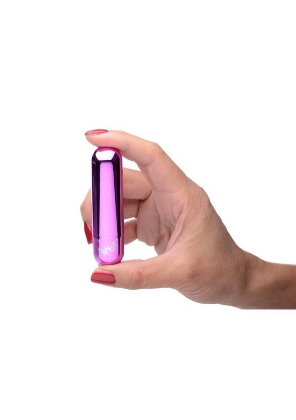 Bang! 10X Vibrating Metallic Rechargeable Bullet Vibrator - Purple - Image 4