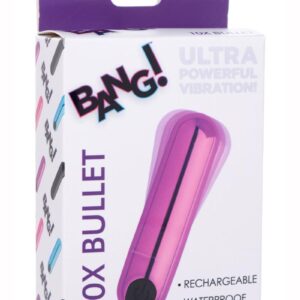 Bang! 10X Vibrating Metallic Rechargeable Bullet Vibrator - Purple