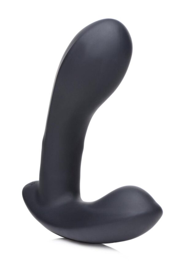 Zeus Vibrating and E-Stim Silicone Rechargeable Prostate Massager with Remote Control - Black - Image 3