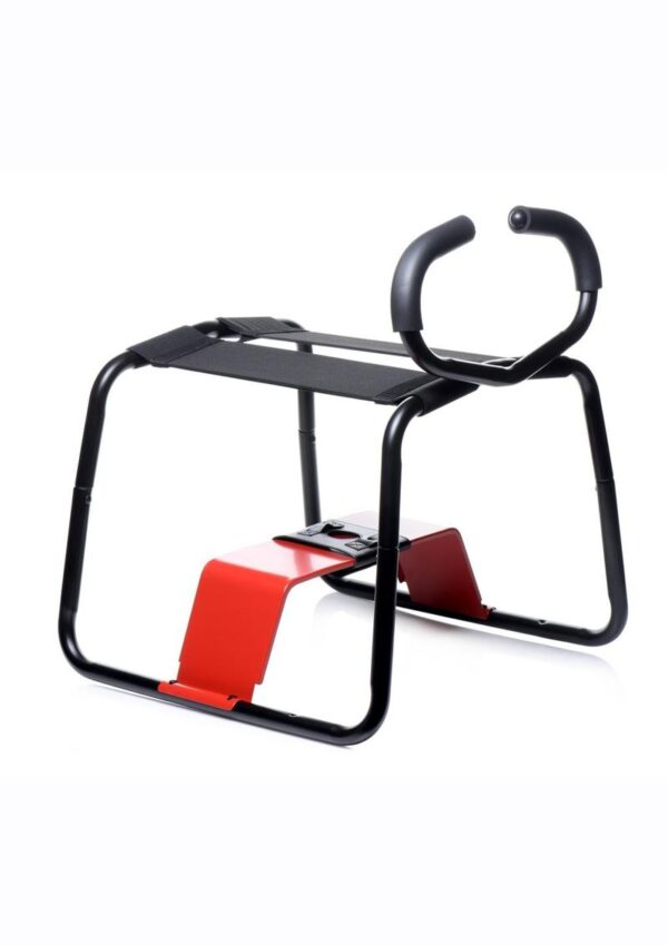 LoveBotz Bangin Bench EZ-Ride Sex Stool with Handles - Black/Red - Image 2