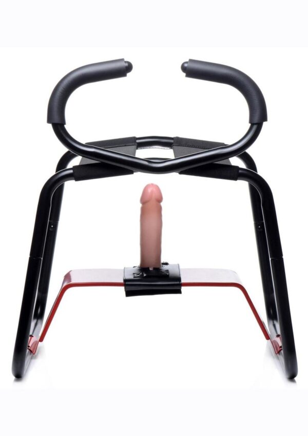 LoveBotz Bangin Bench EZ-Ride Sex Stool with Handles - Black/Red - Image 3