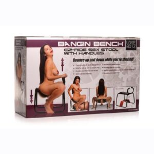 LoveBotz Bangin Bench EZ-Ride Sex Stool with Handles - Black/Red