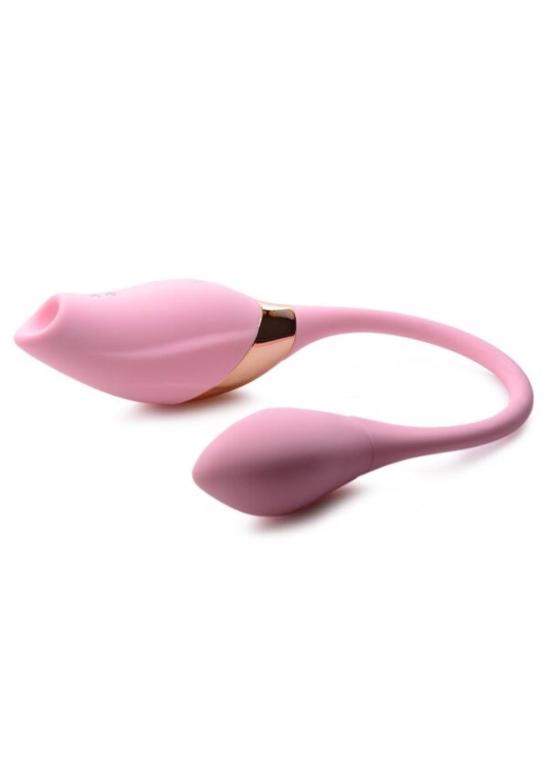 Inme Shegasm 8x Tandem Plus Rechargeable Silicone Suction Clitoral Stimulator and Egg - Pink - Image 2