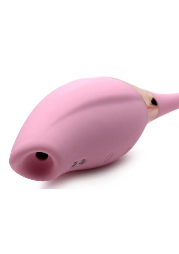Inme Shegasm 8x Tandem Plus Rechargeable Silicone Suction Clitoral Stimulator and Egg - Pink - Image 3