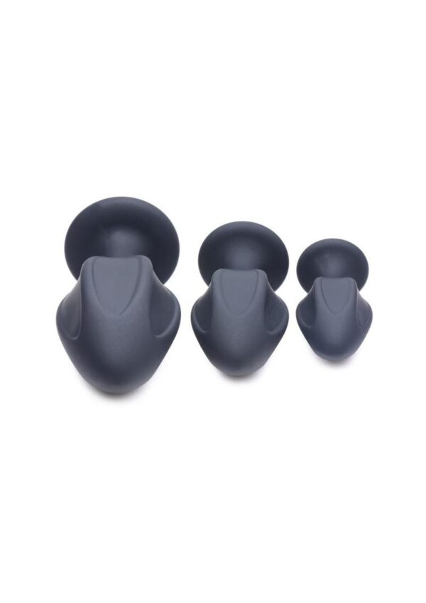 Master Series Triple Juicers Silicone Anal Trainer Set (3 piece) - Black - Image 3