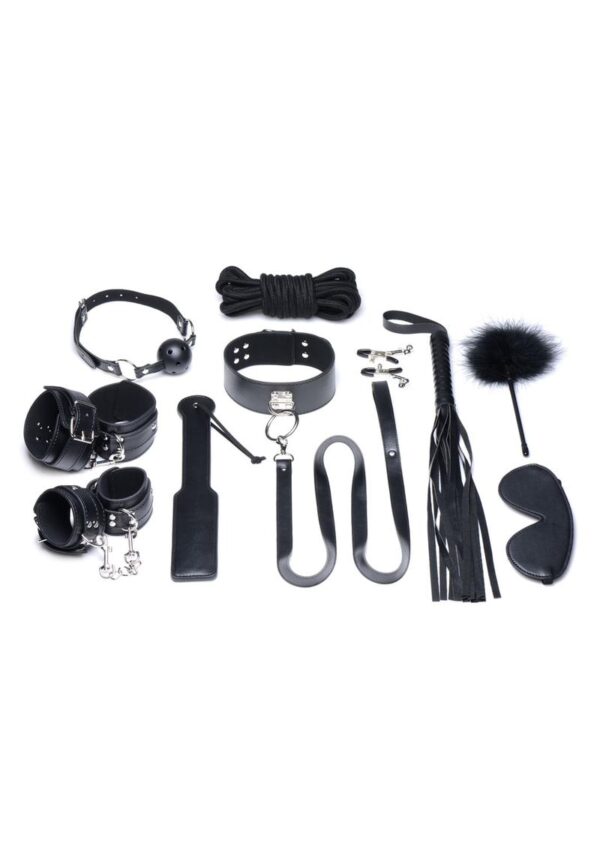 Strict Deluxe 10 Piece Bondage Set - Black - Image 2
