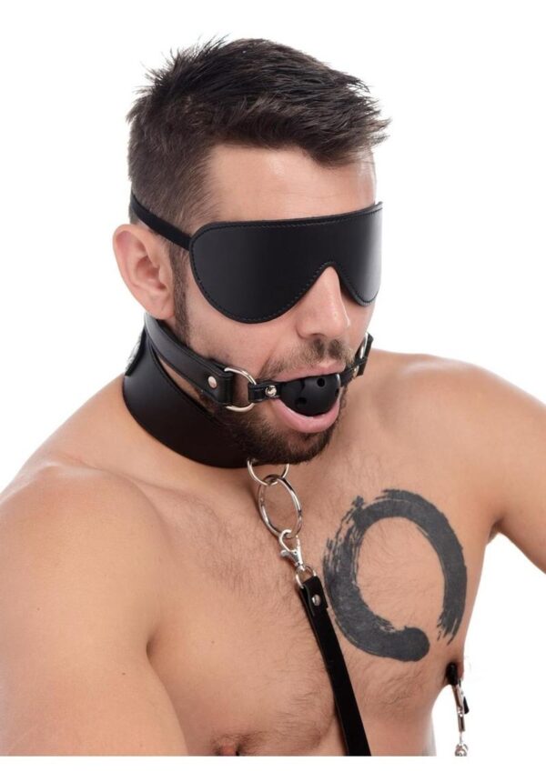 Strict Deluxe 10 Piece Bondage Set - Black - Image 3