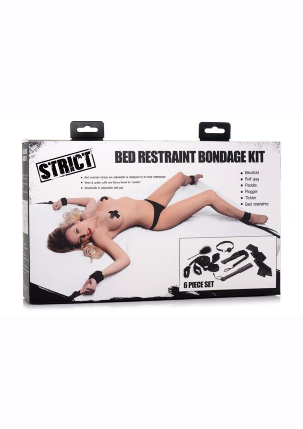 Strict Bed Bondage Restraint Kit (set of 6) - Black - Image 4