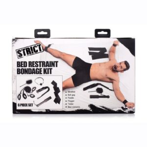 Strict Bed Bondage Restraint Kit (set of 6) - Black