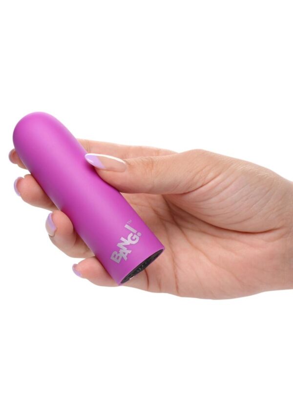 Bang! 10X Rechargeable Vibrating Bullet - Purple - Image 3
