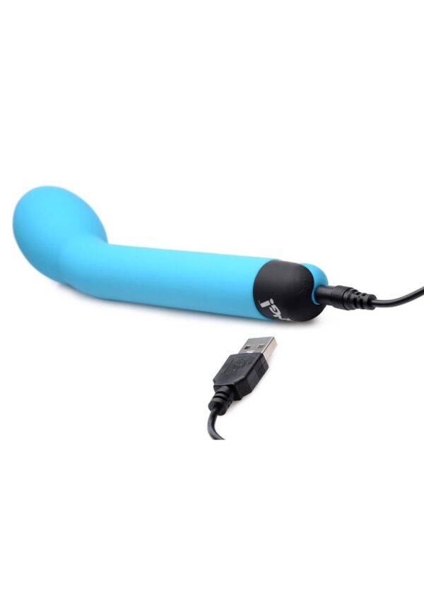 Bang! 10X Rechargeable Silicone G-Spot Vibrator - Blue - Image 4