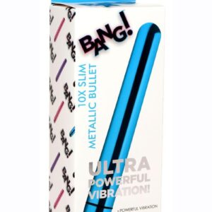 Bang! 10X Slim Metallic Rechargeable Bullet - Blue