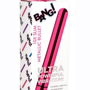 Bang! 10X Slim Metallic Rechargeable Bullet - Pink