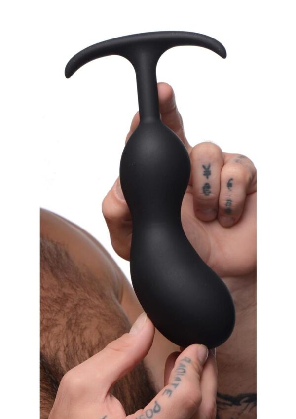 Heavy Hitters Comfort Plugs Silicone Anal Plug 8.2in - Black - Image 4