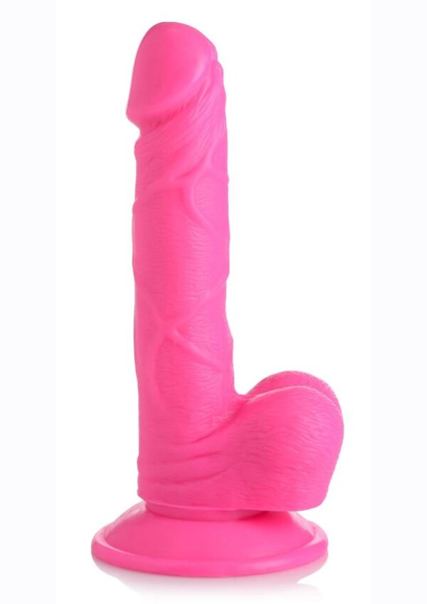 Pop Peckers Dildo with Balls 6.5in - Pink - Image 2