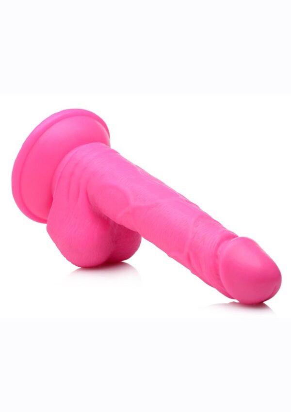 Pop Peckers Dildo with Balls 6.5in - Pink - Image 3