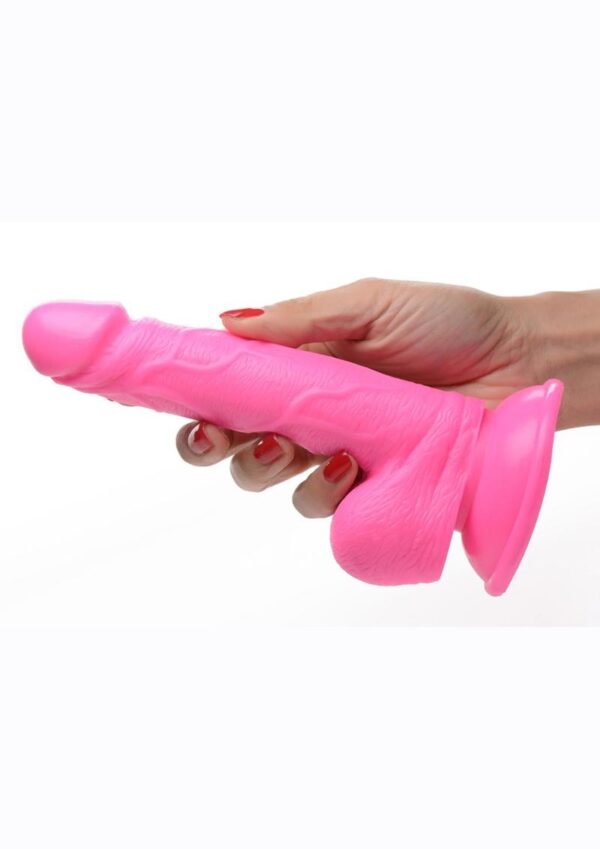 Pop Peckers Dildo with Balls 6.5in - Pink - Image 4