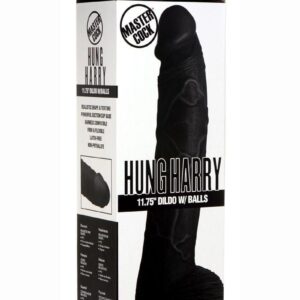 Master Cock Hung Harry Dildo with Balls 11.75in - Black