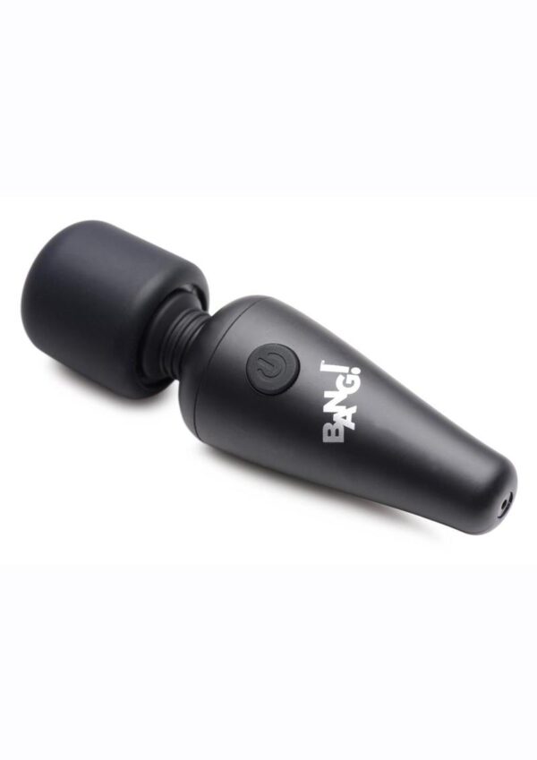 Bang! 10X Vibrating Mini Rechargeable Silicone Wand - Black - Image 2