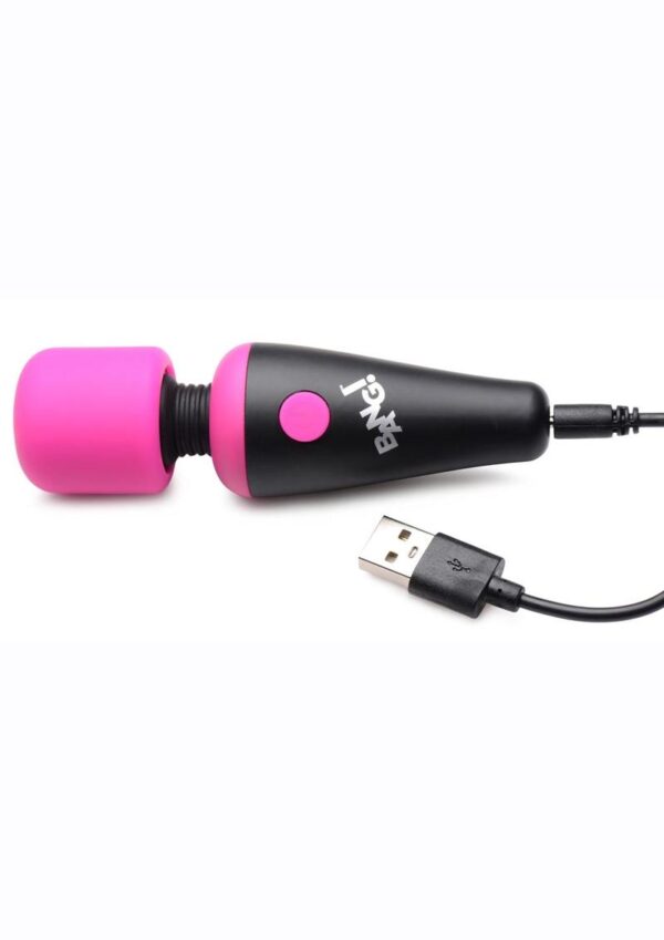 Bang! 10X Vibrating Mini Rechargeable Silicone Wand Massager - Pink - Image 3