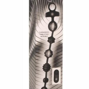Master Series Vibrating Silicone Anal Beads with Remote Control - Black