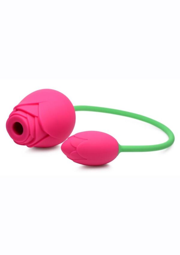 Inmi Bloomgasm Rose Duet 15x Silicone Rechargeable Vibrating and Sucking Clit Stimulator - Pink - Image 2