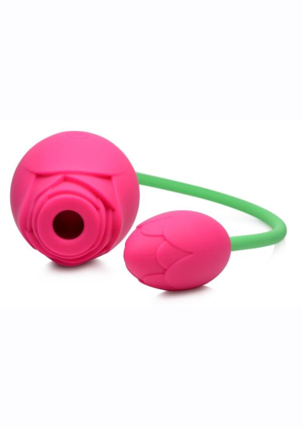 Inmi Bloomgasm Rose Duet 15x Silicone Rechargeable Vibrating and Sucking Clit Stimulator - Pink - Image 3
