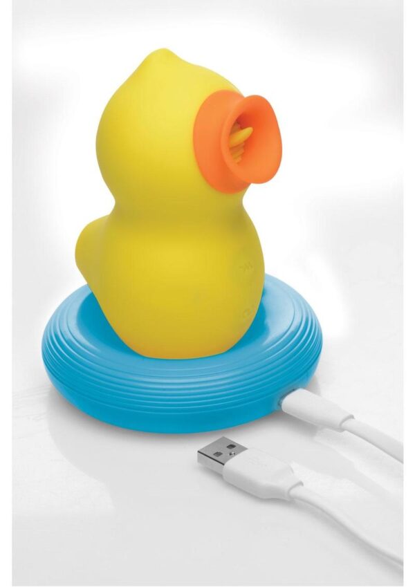 Inmi Sucky Ducky Deluxe Rechargeable Silicone Clitoral Stimulator - Yellow - Image 4