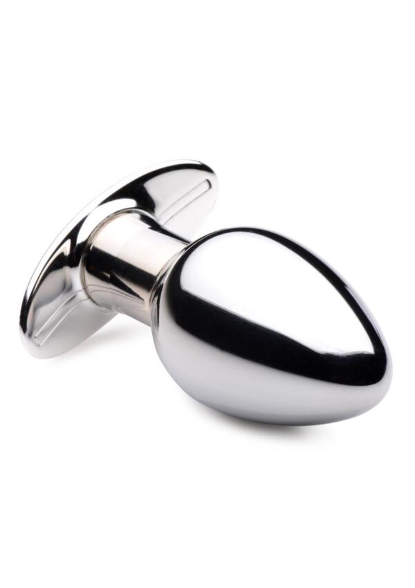 Master Series Chrome Blast 7X Rechargeable Anal Plug with Remote Control - Large - Silver - Image 2
