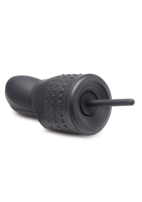 Trinity Men 10X Vibrating Rechargeable Silicone Penis Head Teaser with Urethral Sounds - Black - Image 3
