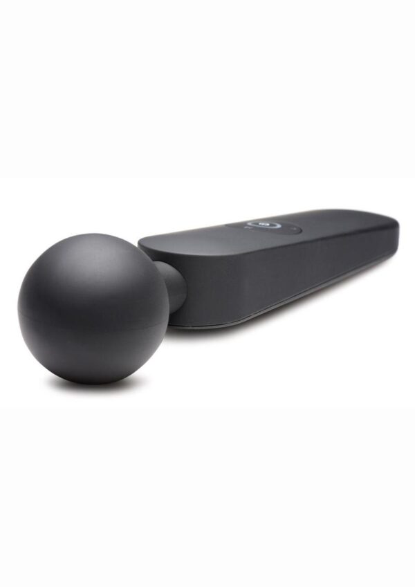 Master Series Thunder Wand 72X Rechargeable Silicone Heating Wand Massager - Black - Image 3