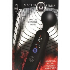 Master Series Thunder Wand 72X Rechargeable Silicone Heating Wand Massager - Black