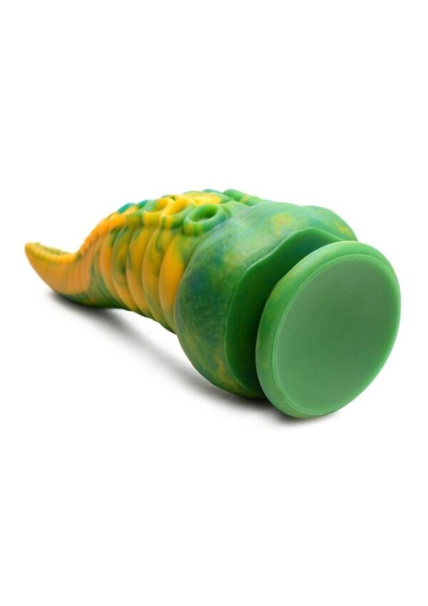 Creature Cocks Monstropus Tentacled Monster Silicone Dildo - Green/Yellow/Blue - Image 4