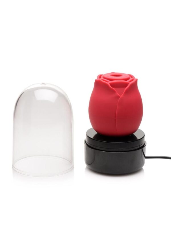 Inmi Bloomgasm Enchanted Rose Rechargeable Silicone 10X Clitoral Stimulator - Red - Image 2