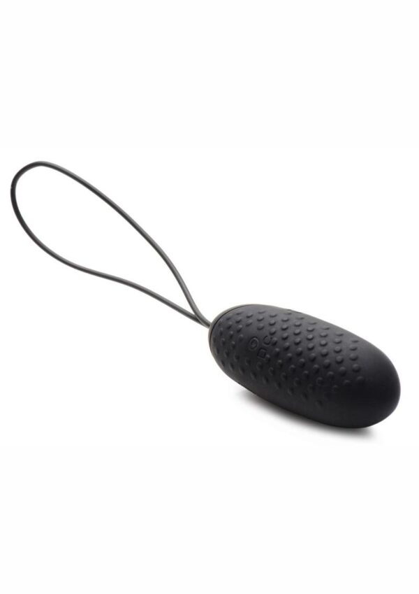 Bang! 28X Nubbed Rechargeable Silicone Egg with Remote Control - Black - Image 3
