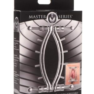 Master Series Spread `Em Poker Stainless Steel Labia Clamp with Adjustable Pressure Screws