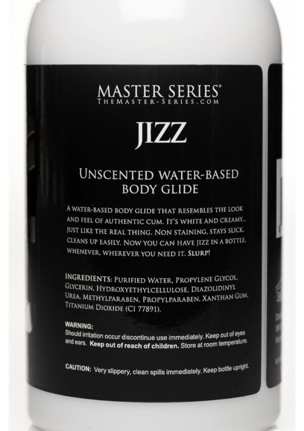 Master Series Jizz Unscented Water Based Lubricant 16oz - Image 2