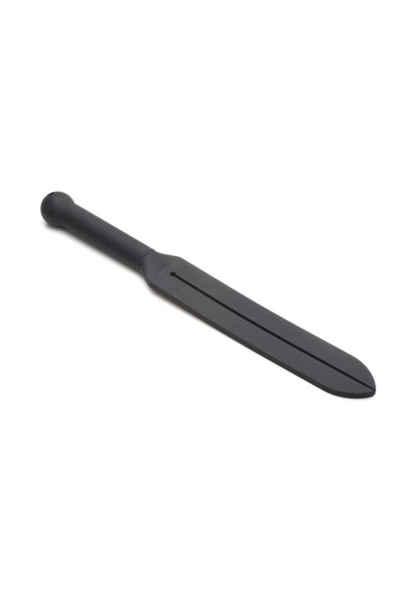 Master Series Stung Silicone Tawse Whip - Black - Image 2