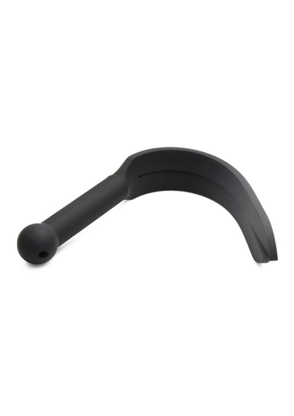 Master Series Stung Silicone Tawse Whip - Black - Image 4