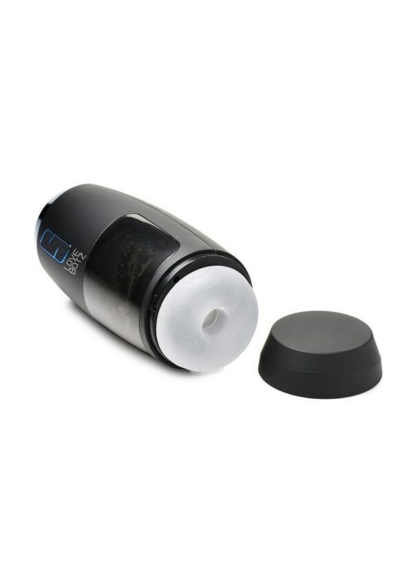 LoveBotz The Milker Slider 18X Rechargeable Stroking Masturbator - Black/Clear - Image 3
