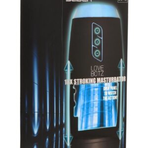 LoveBotz The Milker Slider 18X Rechargeable Stroking Masturbator - Black/Clear