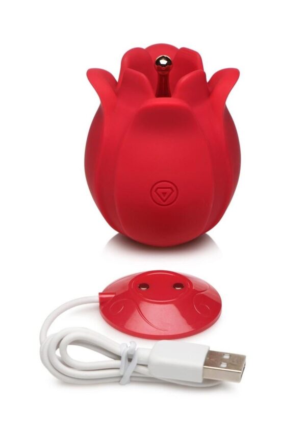 Bloomgasm Orchids Wild Rechargeable Silicone Vibrating Pinpoint Rose Tickler - Red - Image 3