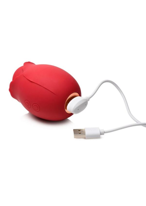 Bloomgasm Mystic Rose Rechargeable Silicone Sucking and Vibrating Clitoral Stimulator - Red - Image 3