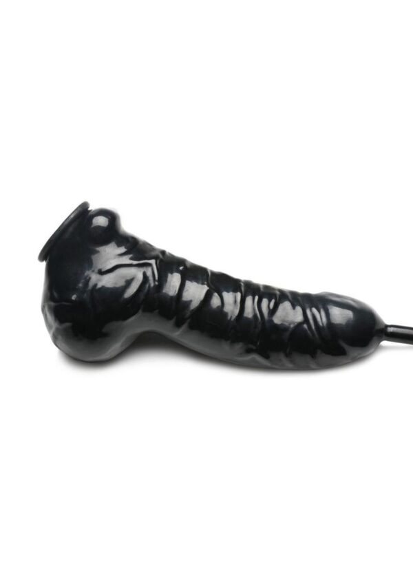 Master Series Guzzler Realistic Penis Sheath with Tube - Black - Image 3