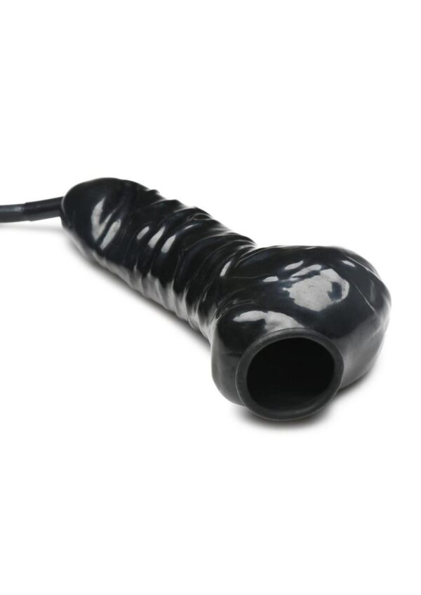 Master Series Guzzler Realistic Penis Sheath with Tube - Black - Image 4