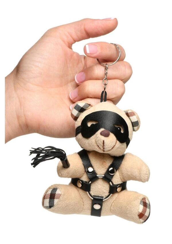 Master Series BDSM Teddy Bear Keychain - Tan - Image 4