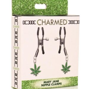 Charmed Mary Jane Nipple Clamps - Green/Silver