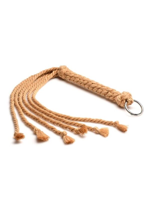 Master Series Swashbuckler Rope Flogger - Tan - Image 3