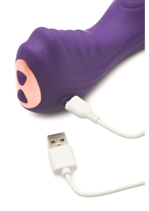 Inmi Ride N` Grind 10X Vibrating Rechargeable Silicone Grinding Clitoral Stimulator with Remote Control - Purple - Image 4